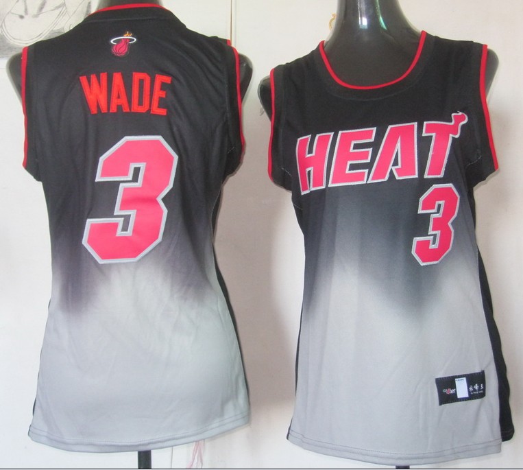  NBA Women Miami Heat 3 Dwyane Wade Fadeaway Fashion Swingman Jersey