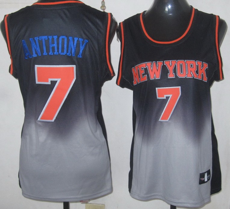  NBA Women New York Knicks 7 Carmelo Anthony Fadeaway Fashion Swingman Jersey
