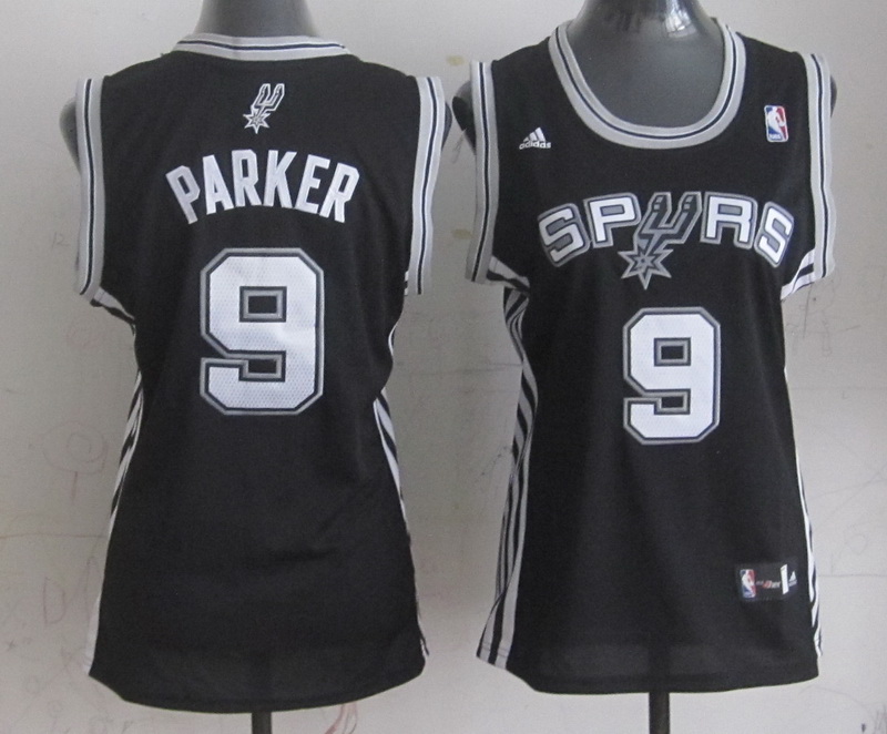  NBA Women San Antonio Spurs 9 Tony Parker New Revolution 30 Swingman Black Jersey