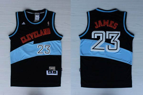  NBA but Cleveland Cavaliers and Lebron James Resonate Fashion Swingman black blue Jersey