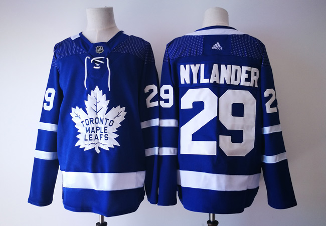  NHL Toronto Maple Leafs 29 William Nylander Blue Ice Hockey Jerseys