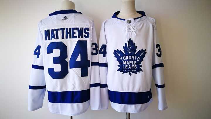  NHL Toronto Maple Leafs 34 Auston Matthews White Ice Hockey Jerseys