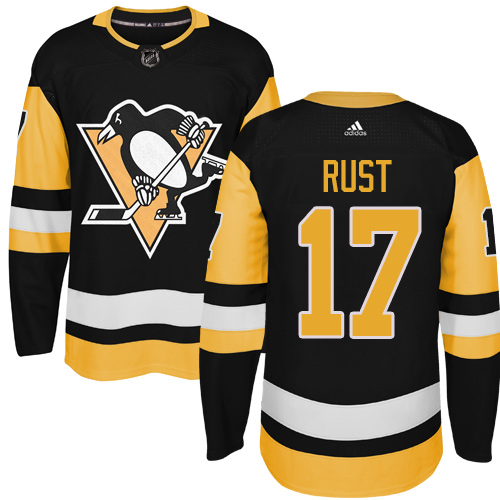  Pittsburgh Penguins #17 Bryan Rust Black Alternate Authentic Stitched NHL Jersey