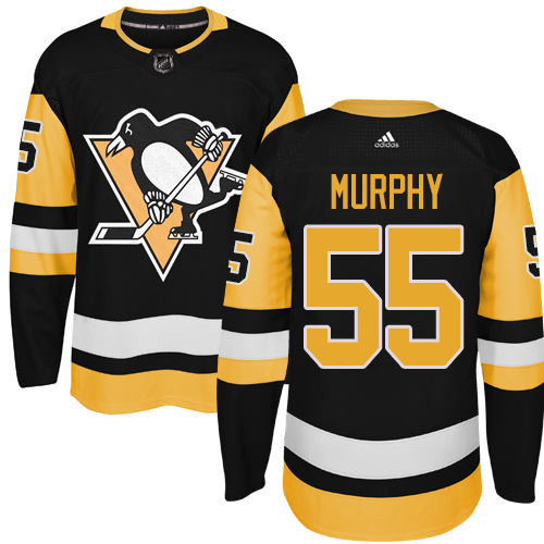  Pittsburgh Penguins #55 Larry Murphy Black Alternate Authentic Stitched NHL Jersey