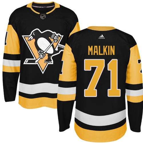  Pittsburgh Penguins #71 Evgeni Malkin Black Alternate Authentic Stitched NHL Jersey