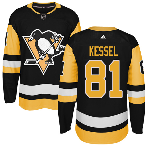  Pittsburgh Penguins #81 Phil Kessel Black Alternate Authentic Stitched NHL Jersey