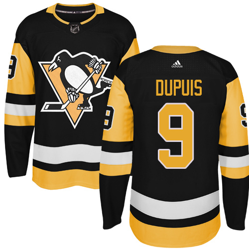  Pittsburgh Penguins #9 Pascal Dupuis Black Alternate Authentic Stitched NHL Jersey