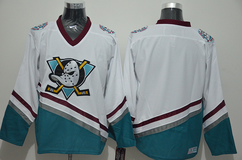 Anaheim Ducks Blank White Alternate Stitched NHL Jersey