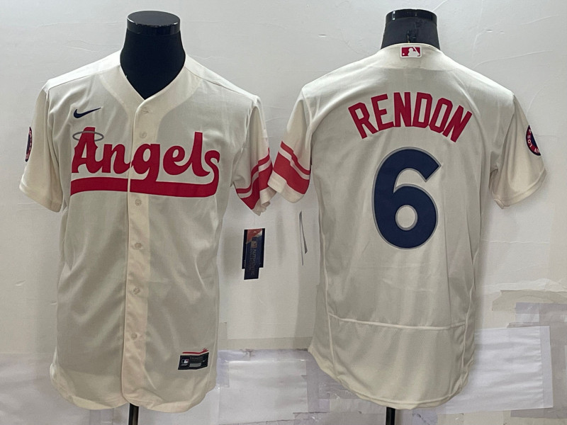 Angels 6 Anthony Rendon Cream Nike 2022 City Connect Flexbase Jerseys