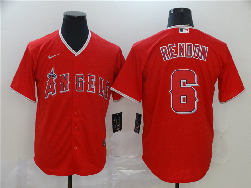 Angels 6 Anthony Rendon Red 2020 Nike Cool Base Jersey