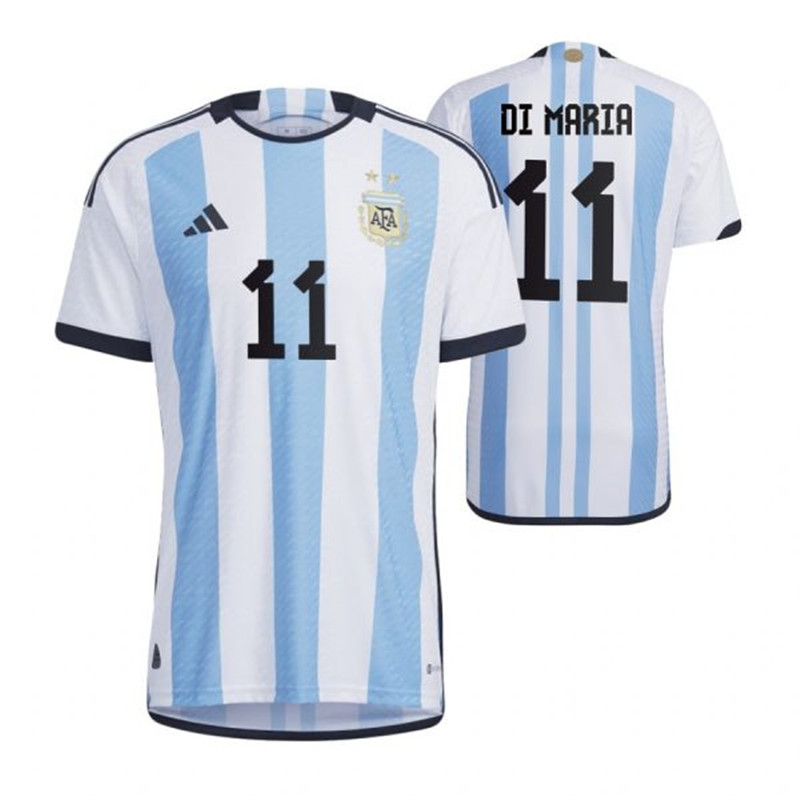 Argentina 11 DI MARIA Home 2022 FIFA World Cup Thailand Soccer Jersey