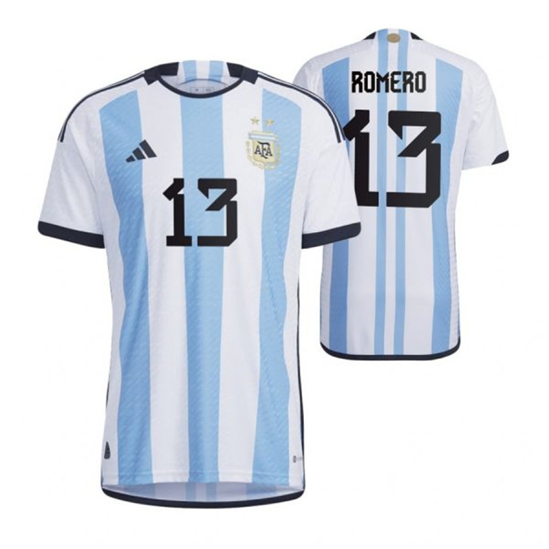 Argentina 13 ROMERO Home 2022 FIFA World Cup Thailand Soccer Jersey