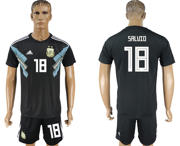 Argentina 18 SALVIO Away 2018 FIFA World Cup Soccer Jersey