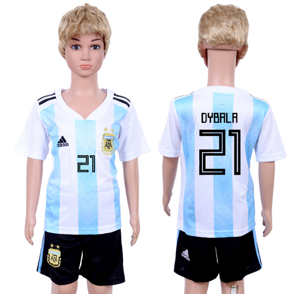 Argentina 21 DYBALA Youth 2018 FIFA World Cup Soccer Jersey
