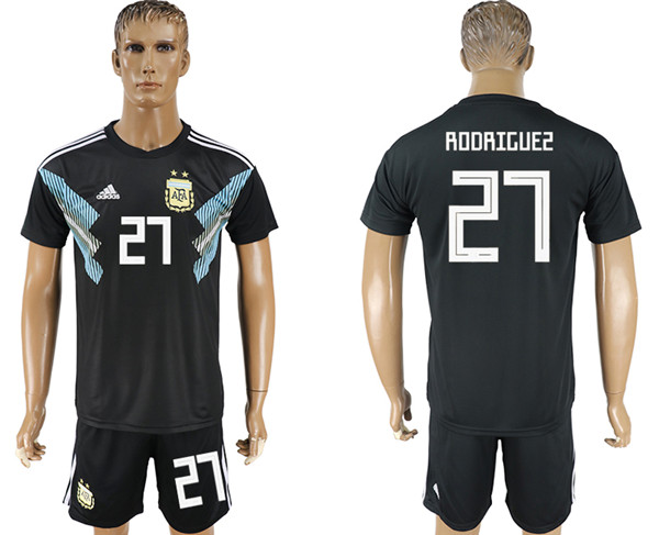 Argentina 27 RODRIGUEZ Away 2018 FIFA World Cup Soccer Jersey