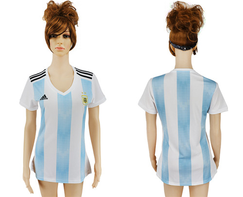 Argentina Home Women 2018 FIFA World Cup Soccer Jersey