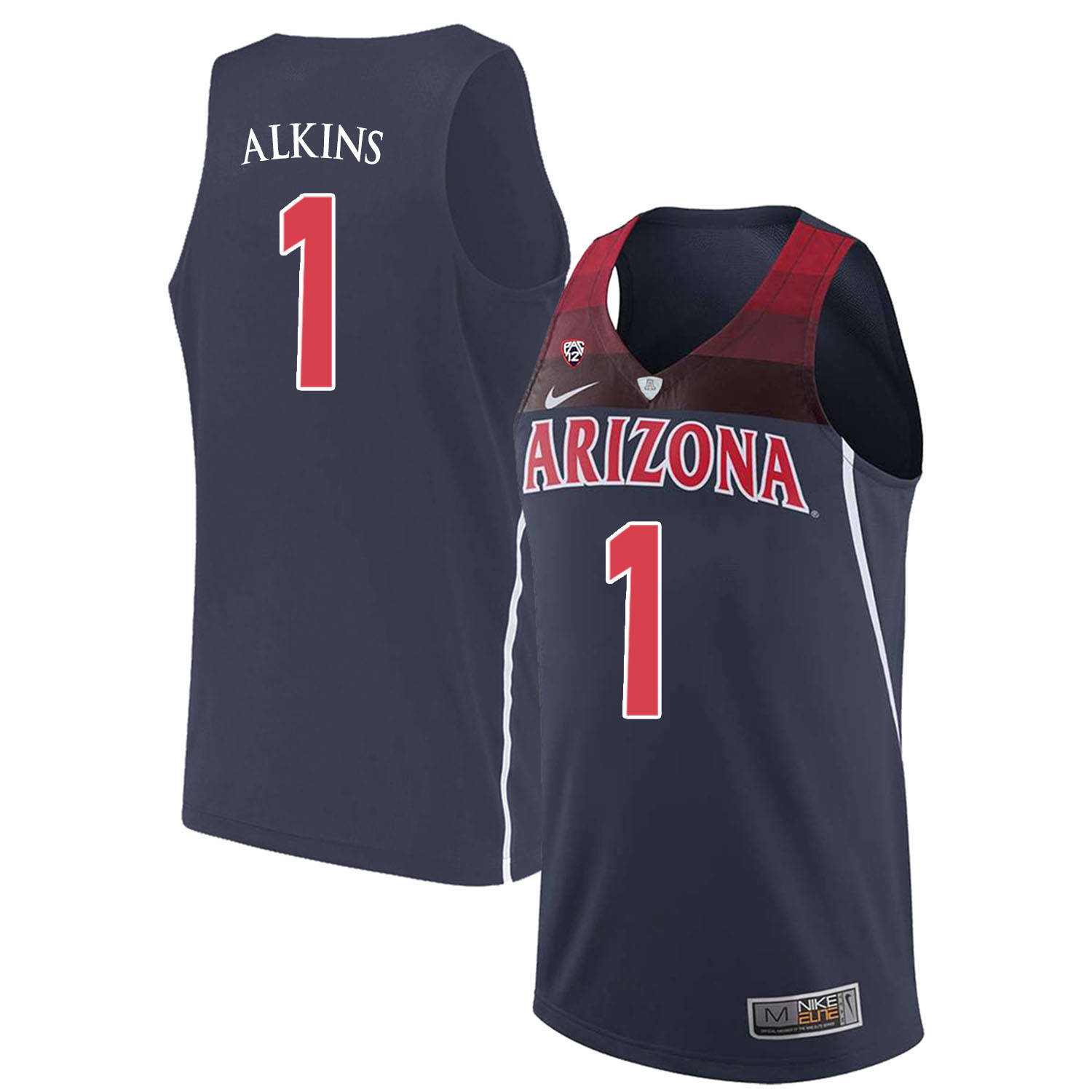 Arizona Wildcats 1 Rawle Alkins Navy College Basketball Jersey