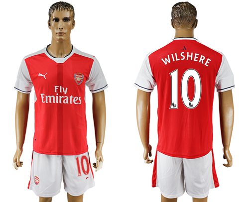 Arsenal 10 Wilshere Home Soccer Club Jersey