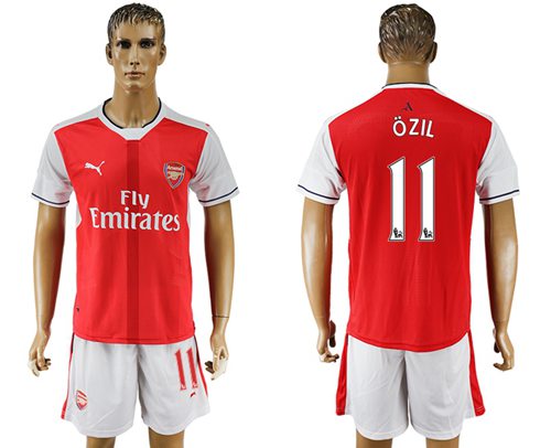 Arsenal 11 Ozil Home Soccer Club Jersey
