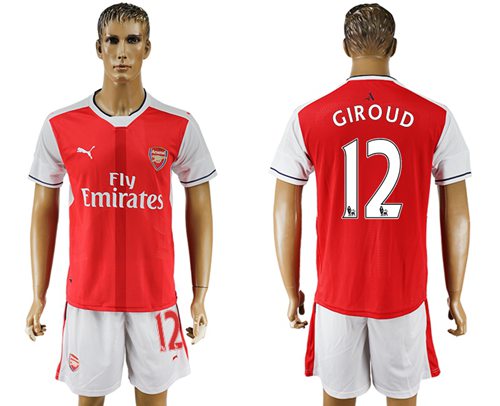 Arsenal 12 Giroud Home Soccer Club Jersey