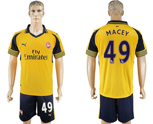 Arsenal 49 Macey Away Soccer Club Jersey