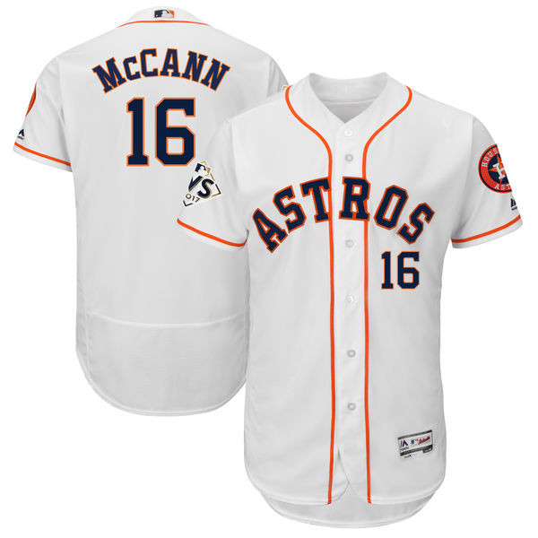 Astros 16 Brian McCann White 2017 World Series Bound Flexbase Player Jersey