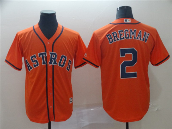 Astros 2 Alex Bregman Orange Cool Base Jersey