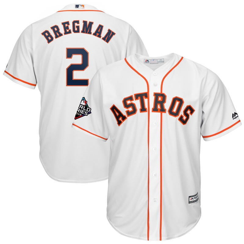 Astros 2 Alex Bregman White 2019 World Series Bound Cool Base Jersey