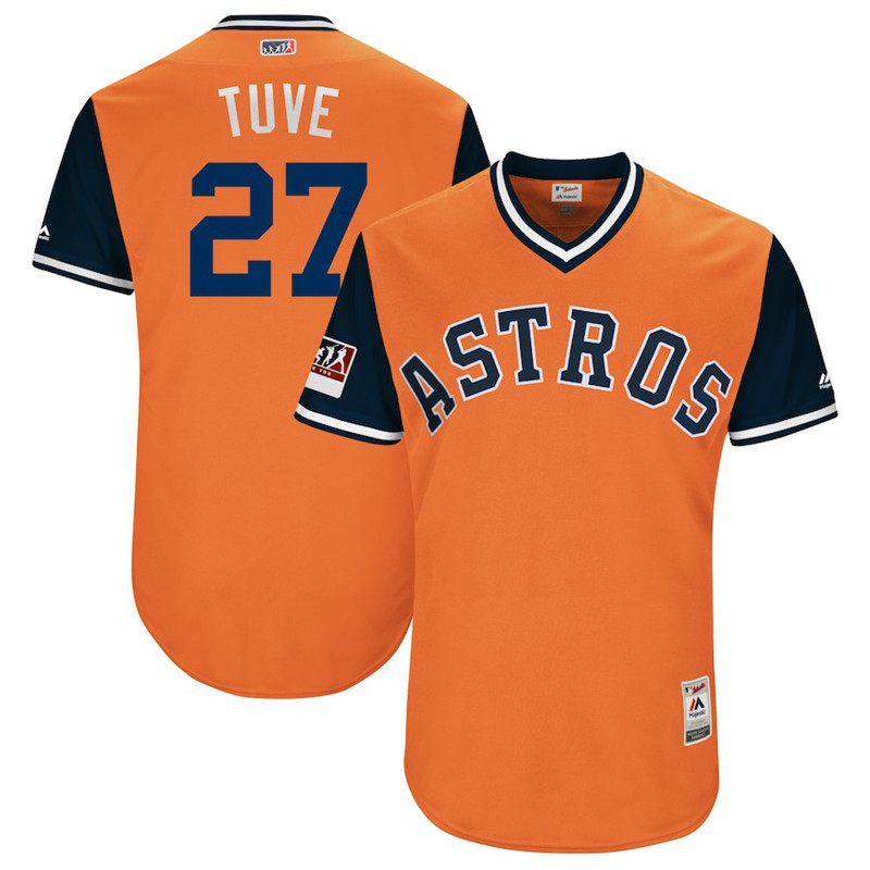 Astros 27 Jose Altuve Tuve Orange 2018 Players' Weekend Authentic Team Jersey