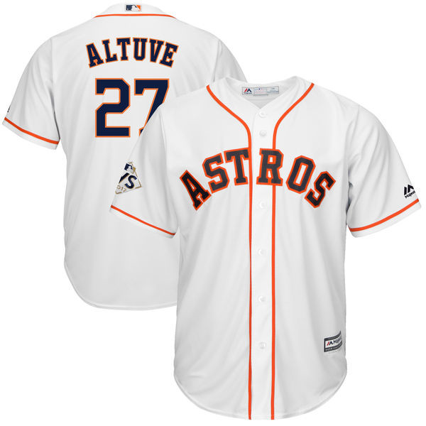 Astros 27 Jose Altuve White 2017 World Series Bound Cool Base Player Jersey