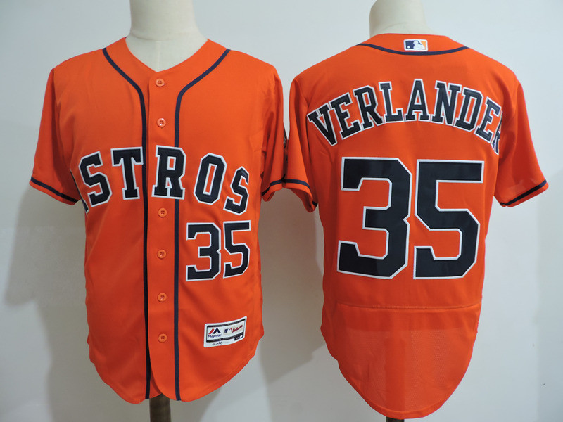 Astros 35 Justin Verlander Orange Flexbase Jersey