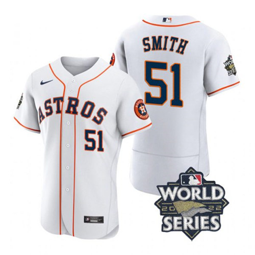 Astros 51 Will Smith White Nike 2022 World Series Flexbase Jersey