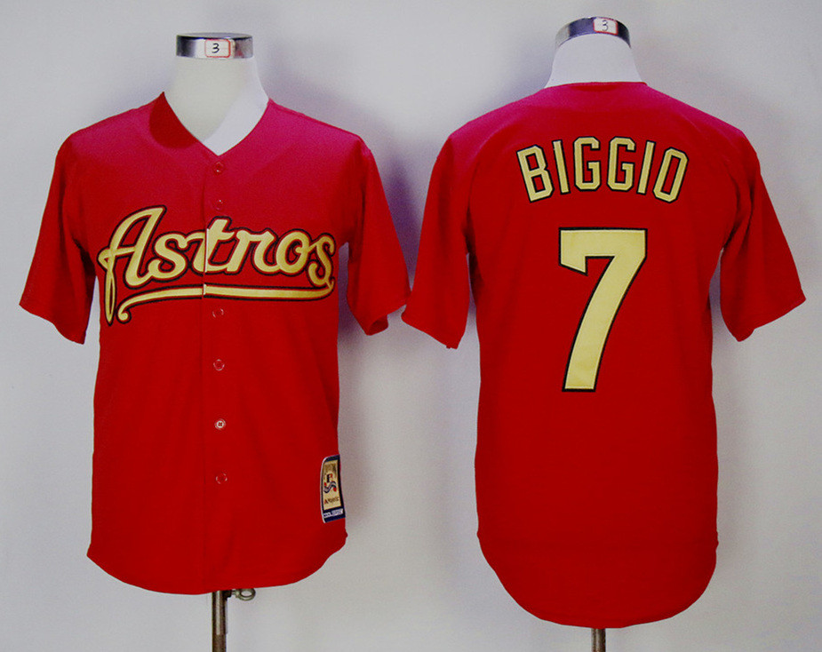 Astros 7 Craig Biggio Red Cooperstown Collection Jersey