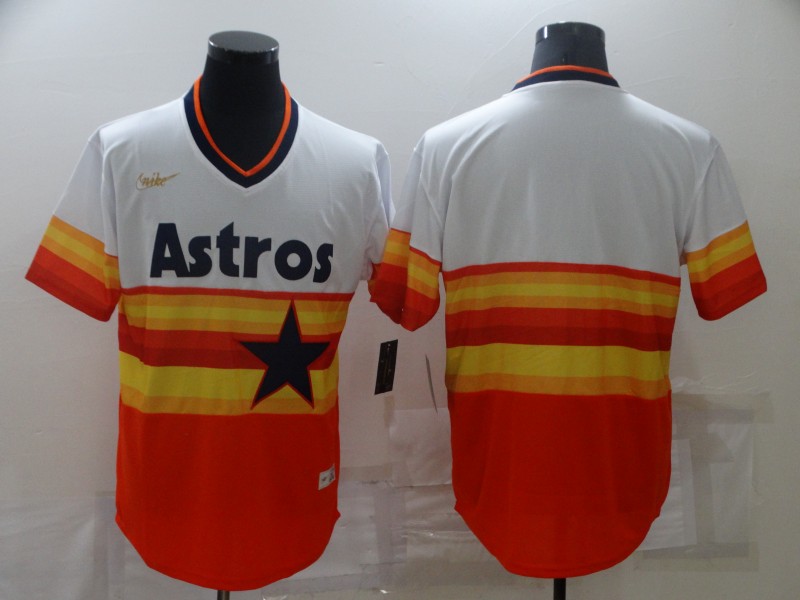 Astros Blank Multi Color Nike Cooperstown Collection Jersey