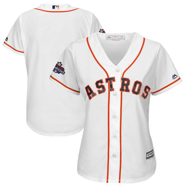Astros Blank White Women 2017 World Series Champions Cool Base Player Jersey