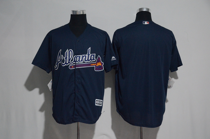 Atlanta Braves Bank Navy Blue Flexbase Authentic Collection Stitched MLB Jersey