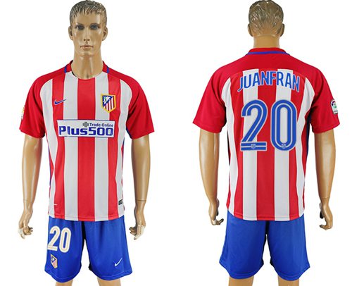 Atletico Madrid 20 Juanfran Home Soccer Club Jersey
