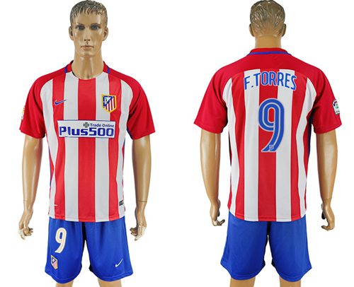 Atletico Madrid 9 F Torres Home Soccer Club Jersey