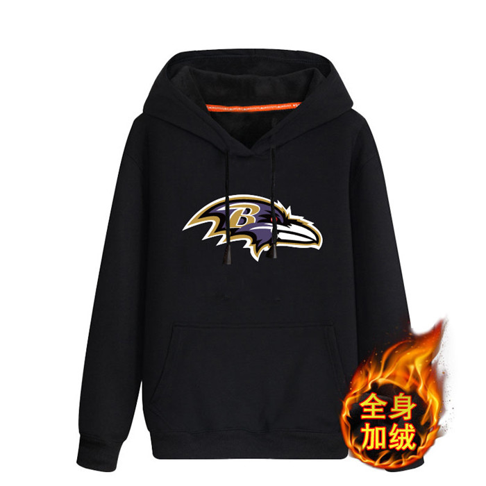 Baltimore Ravens Men's Winter Thick NFL Pullover Hoodie