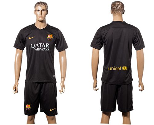 Barcelona Blank Black Soccer Club Jersey