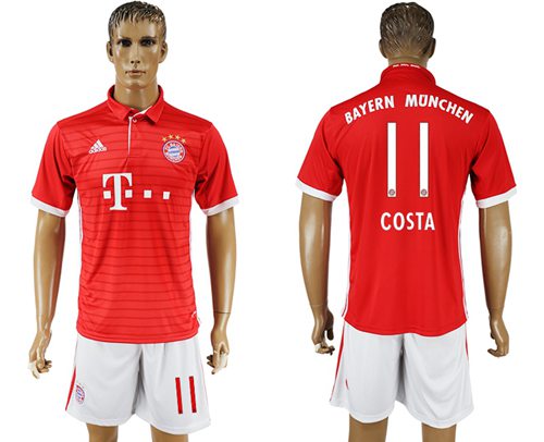 Bayern Munchen 11 Costa Home Soccer Club Jersey