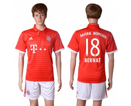 Bayern Munchen 18 Bernat Home Soccer Club Jersey