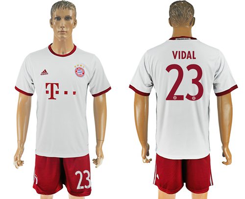 Bayern Munchen 23 Vidal Sec Away Soccer Club Jersey