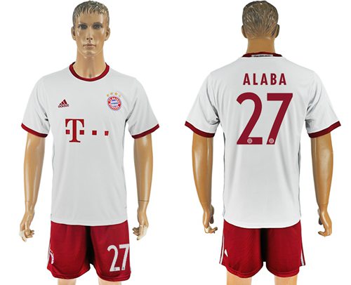 Bayern Munchen 27 Alaba Sec Away Soccer Club Jersey