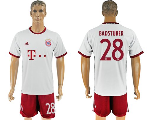 Bayern Munchen 28 Badstuber Sec Away Soccer Club Jersey