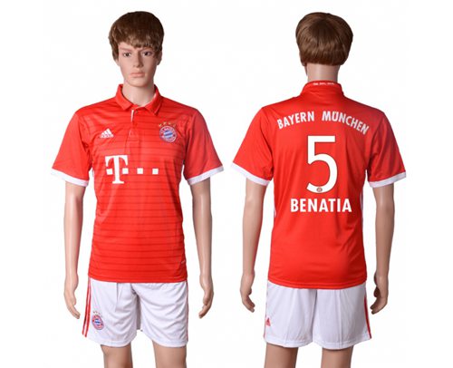 Bayern Munchen 5 Benatia Home Soccer Club Jersey
