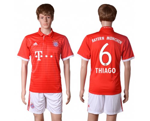Bayern Munchen 6 Thiago Home Soccer Club Jersey