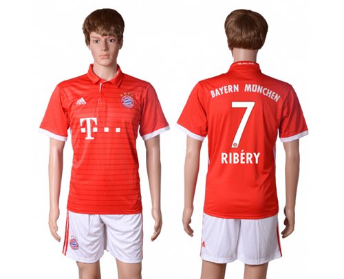 Bayern Munchen 7 Ribery Home Soccer Club Jersey