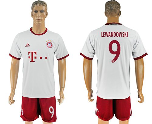 Bayern Munchen 9 Lewandowski Sec Away Soccer Club Jersey