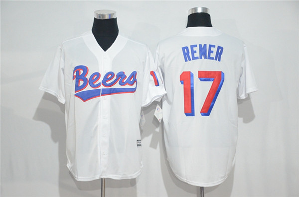 Beers 17 Doug Remer White Stitched Movie Jersey